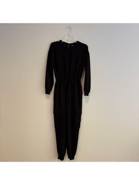 Express Black Crew Neck Soft Black Jumpsuit